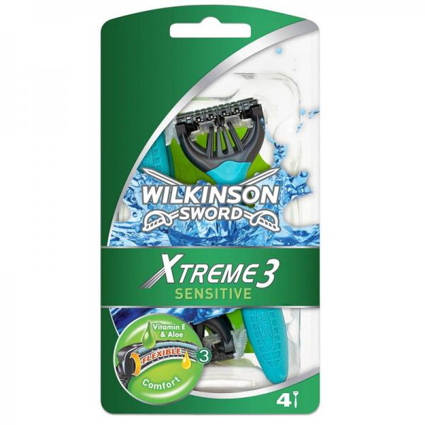Одноразовые бритвы Wilkinson Sword Xtreme 3 Sensitive (4 бритвы)
