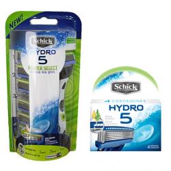 Набор Schick Hydro 5 Power Select (1 бритва + 10 сменных картриджа) 